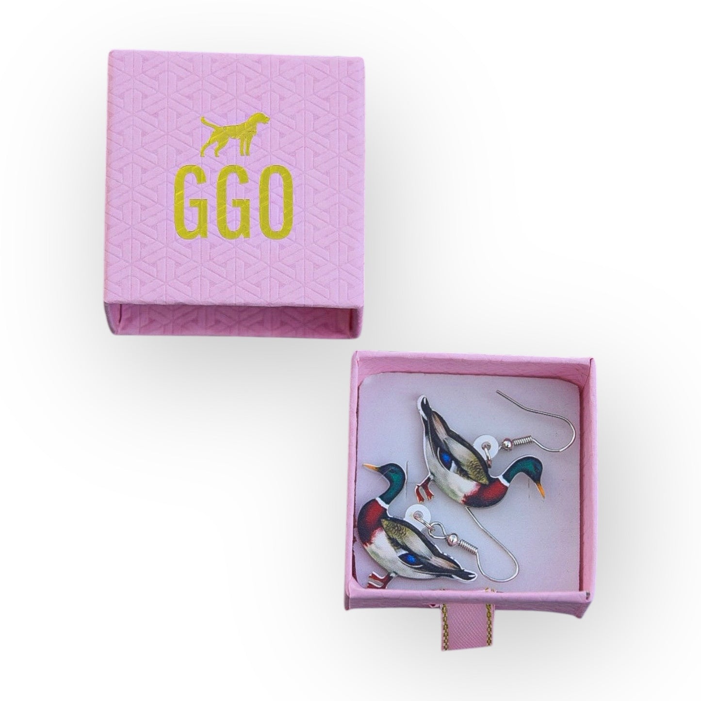 GGO Mallard Duck Dangle Earrings