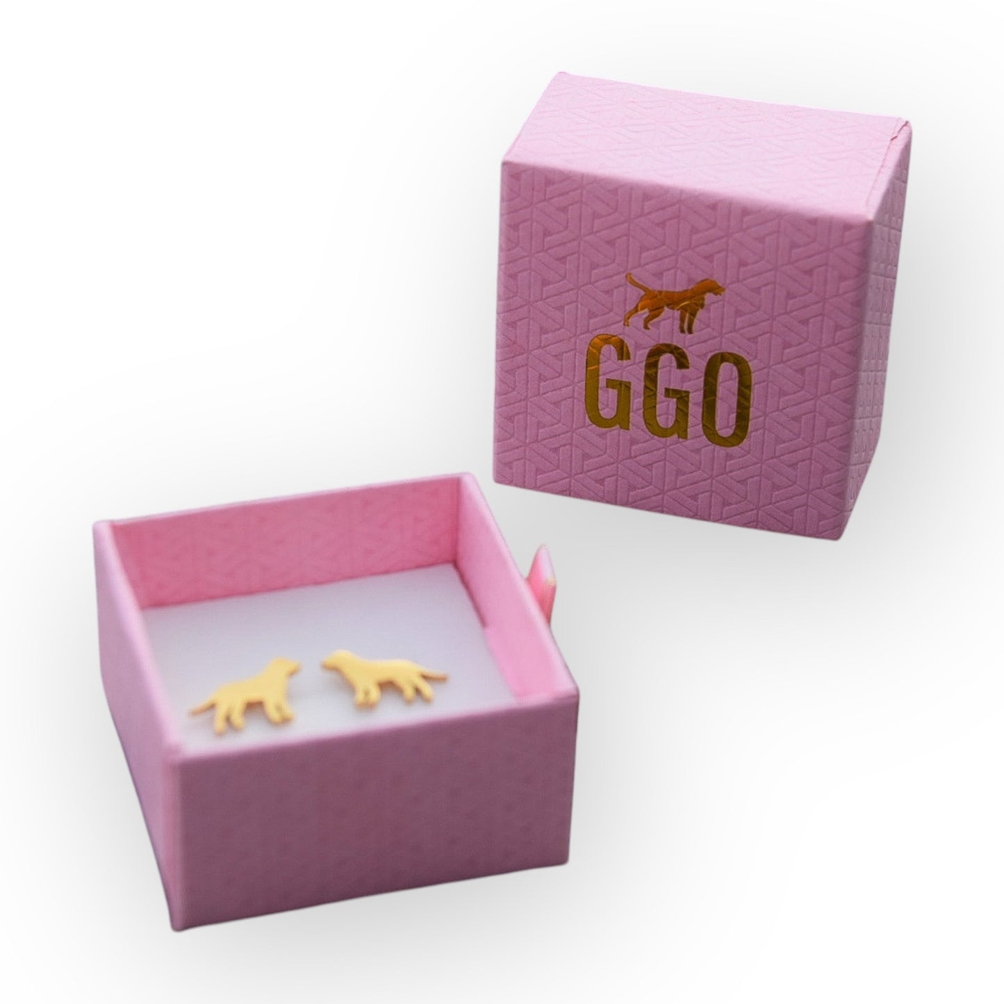 GGO Gold Lab Silhouette Studs