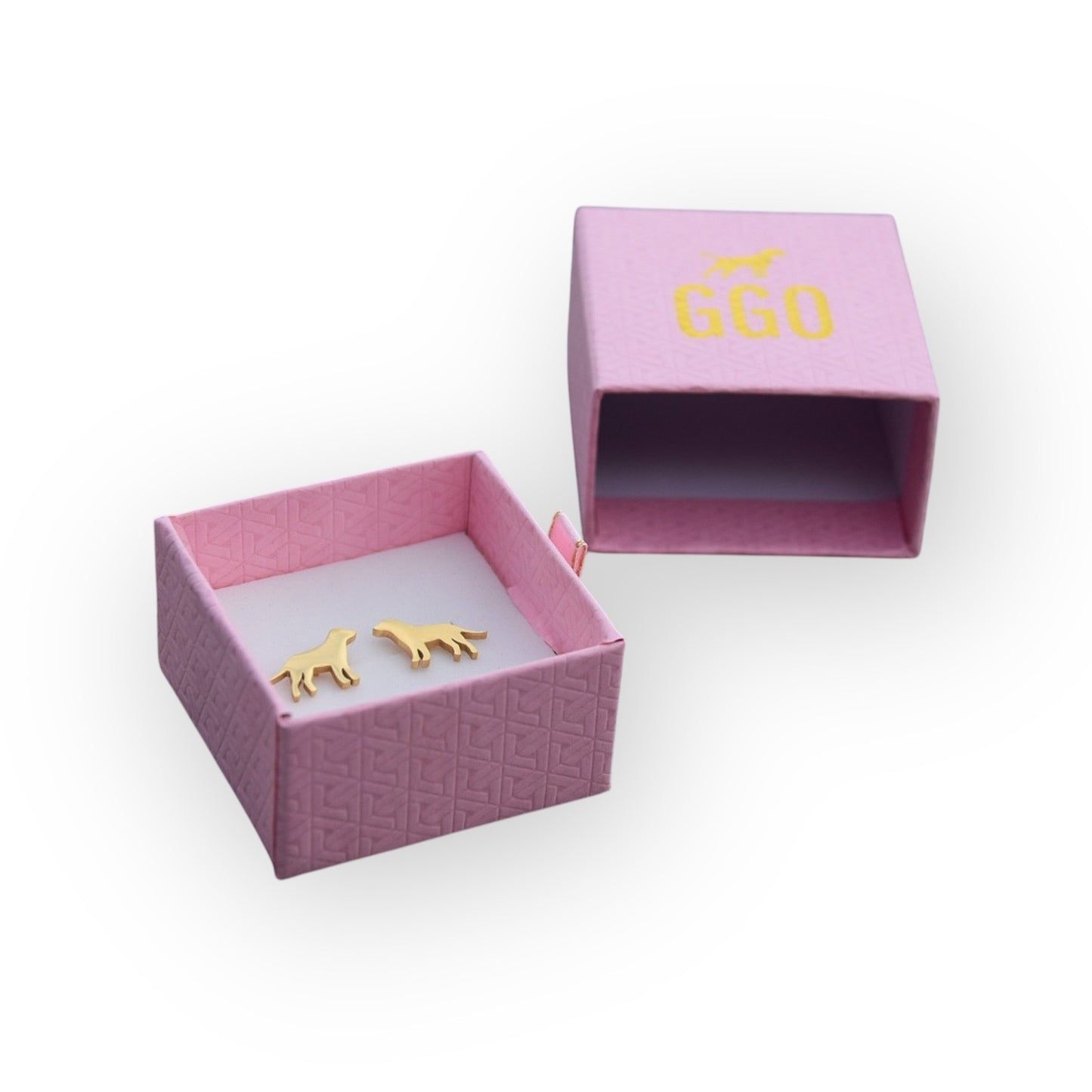 GGO Gold Lab Silhouette Studs