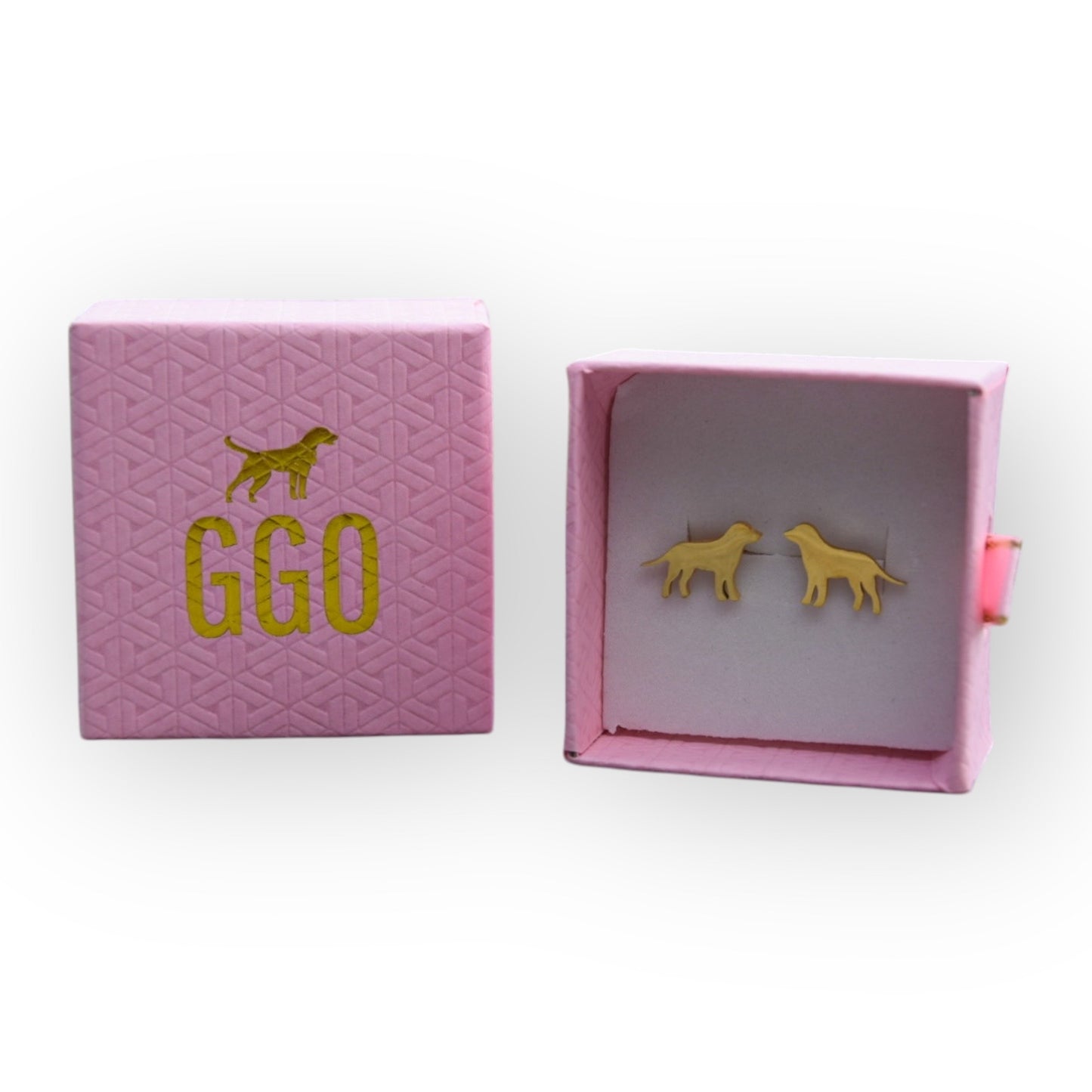 GGO Gold Lab Silhouette Studs