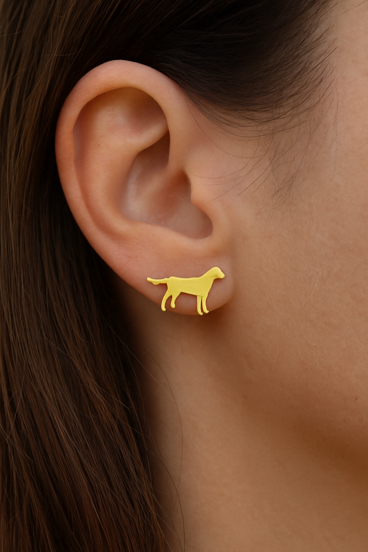 GGO Gold Lab Silhouette Studs