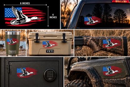 GGO Mallard & Flag Decal