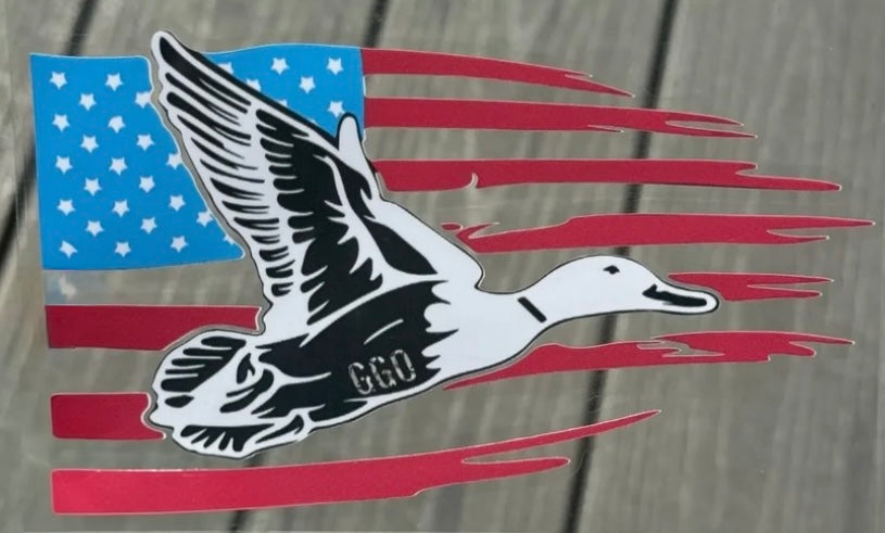 GGO Mallard & Flag Decal