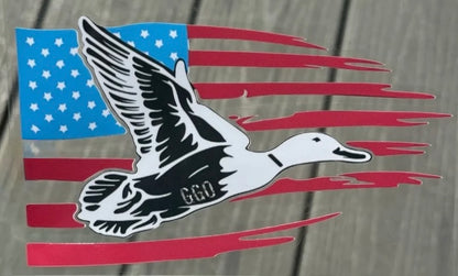 GGO Mallard & Flag Decal