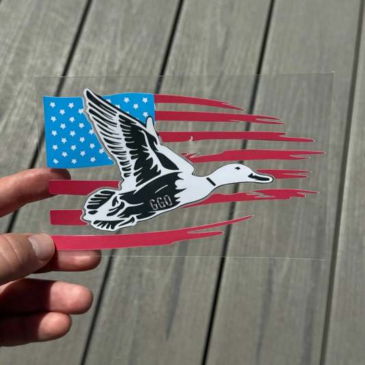 GGO Mallard & Flag Decal